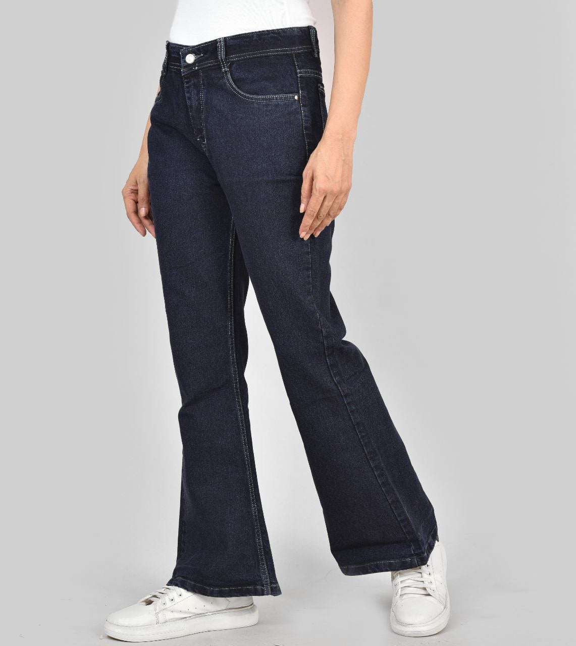 Jerry Navy Blue Bootcut Jeans