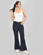 Jerry Navy Blue Bootcut Jeans
