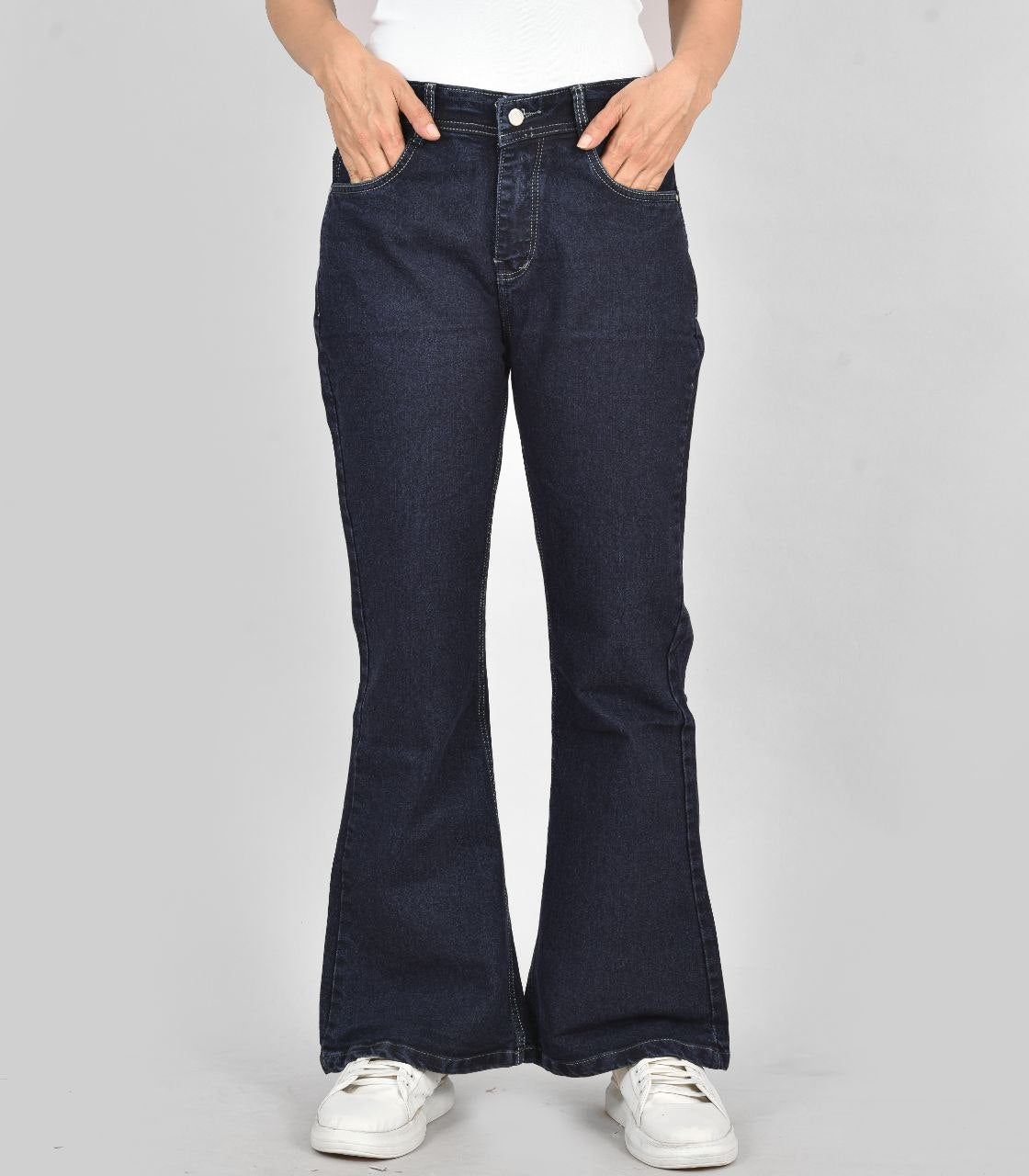 Jerry Navy Blue Bootcut Jeans