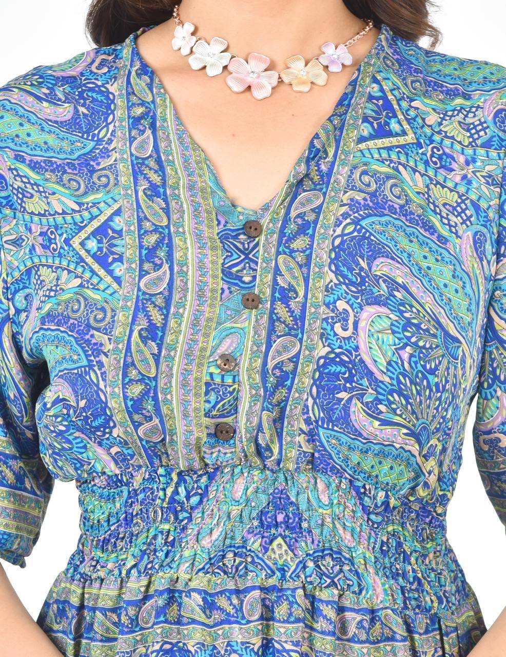 Medusa blu middie dress