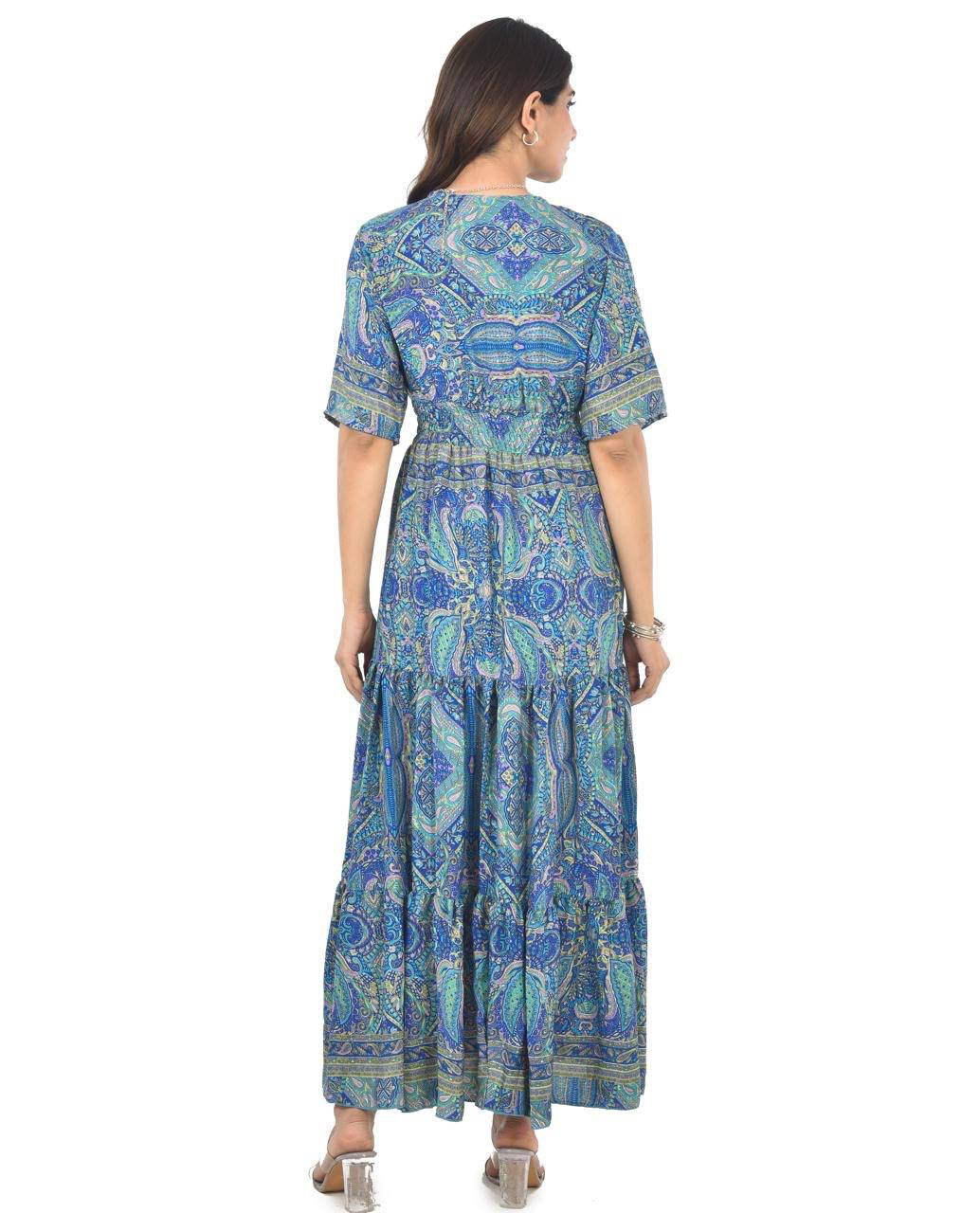 Medusa blu middie dress