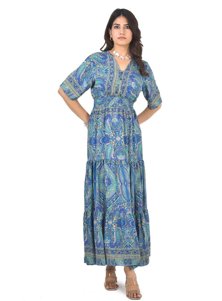 Medusa blu middie dress
