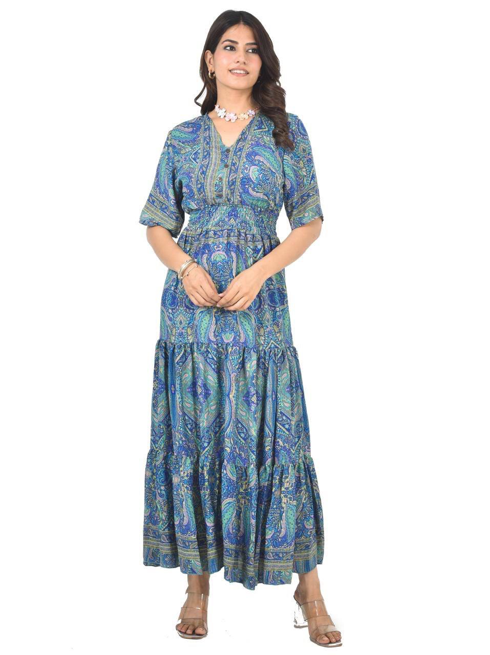 Medusa blu middie dress