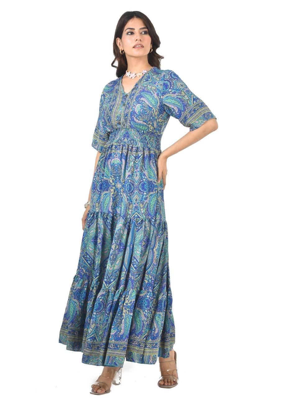 Medusa blu middie dress
