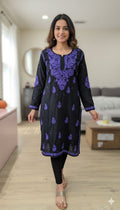 LAV Black Base Original Lakhnavi Kurti
