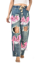 Sequence work shoe jeans jaggings