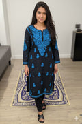 FRJ Black Base Original Lakhnavi Kurti