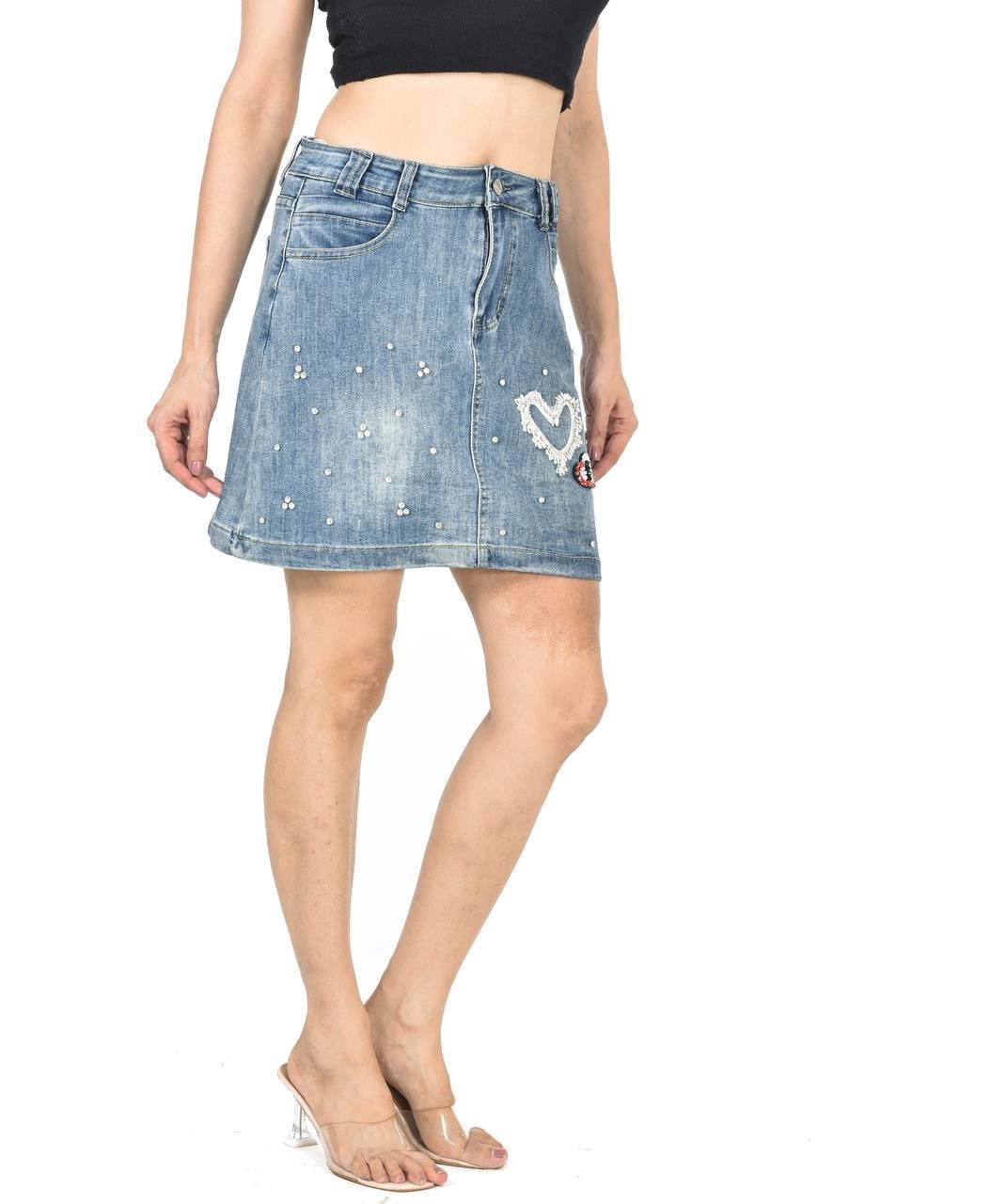Heart korean minni skirt