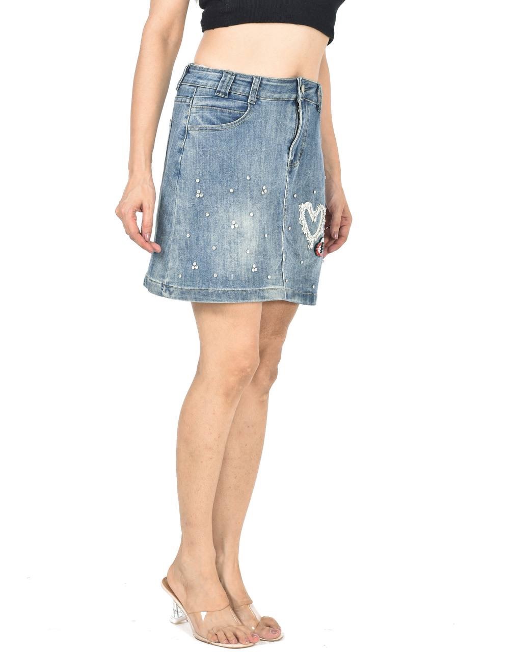 Heart korean minni skirt