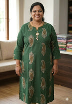 Grn Plus Size Mirror Kurti