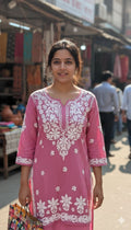 Coral Short  Original Lakhnavi Kurti