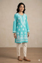 Frj Short  Original Lakhnavi Kurti