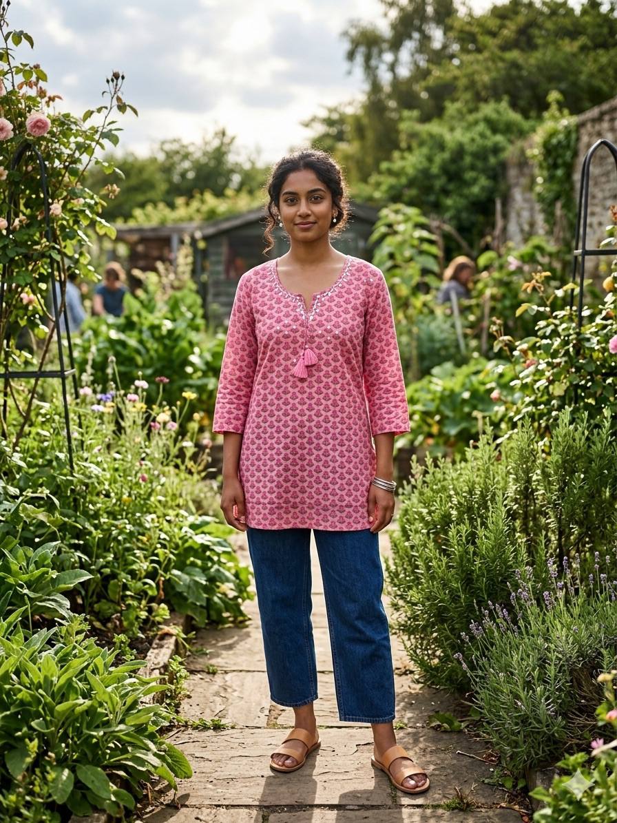 Gj Ikkat Print Kurti