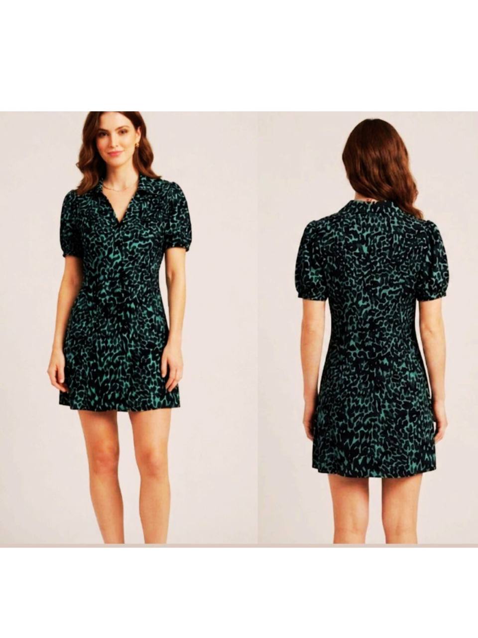 VIV26-226BLK V Neck Dress