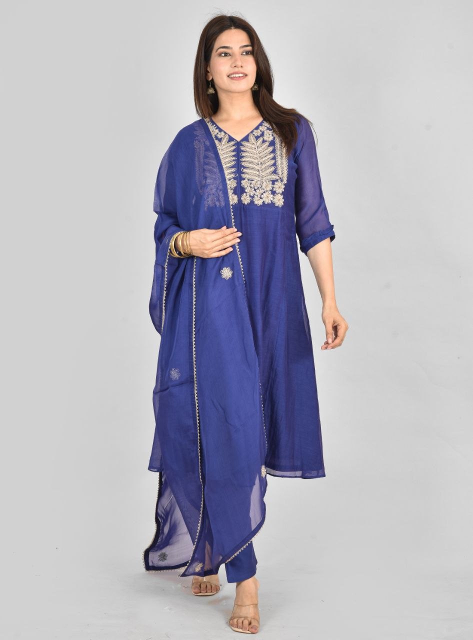 Blu Rajrani Mulchenderi Suit