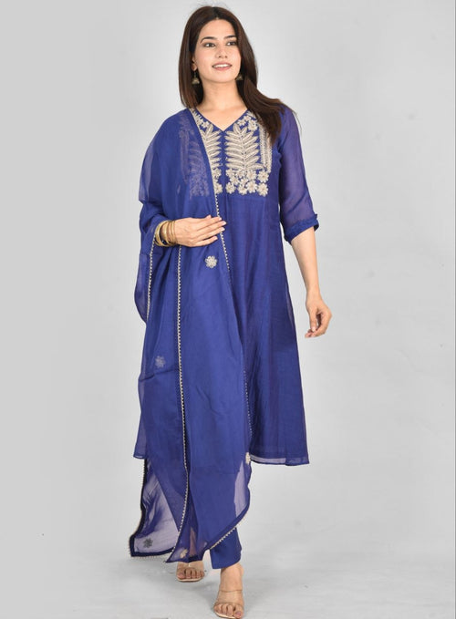 Blu Rajrani Mulchenderi Suit