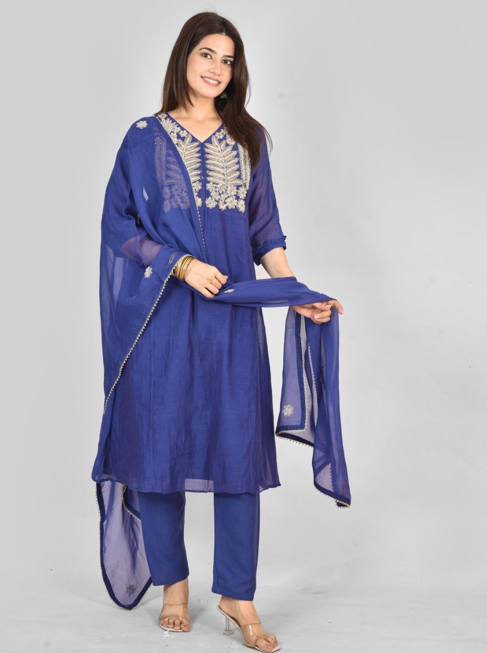 Blu Rajrani Mulchenderi Suit