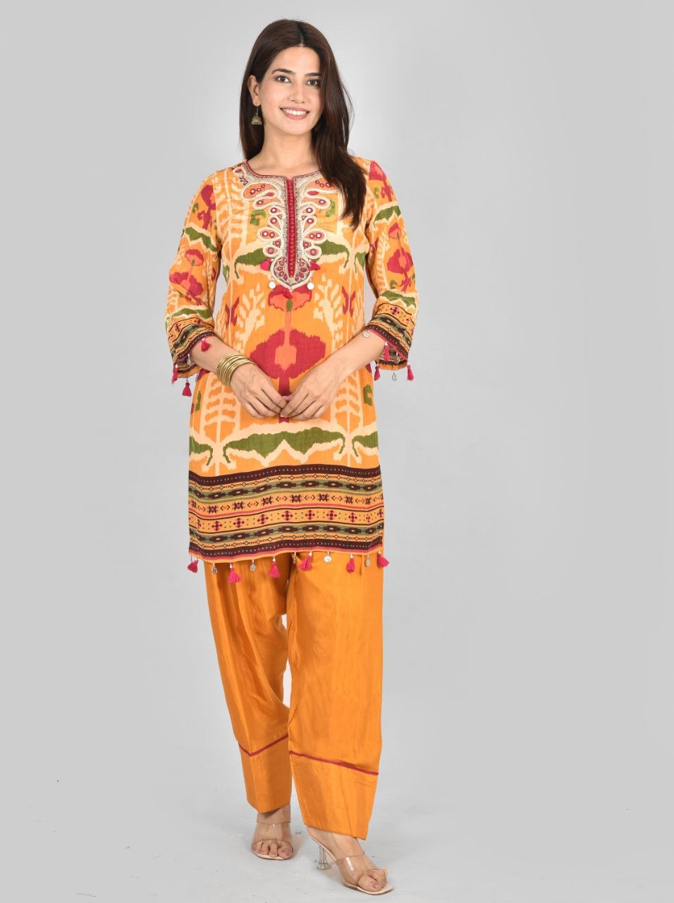 Musturd Pure Chinon Suit