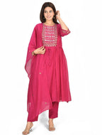 Pnk Mirror Work Mulchenderi Suit