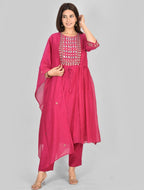 Pnk Mirror Work Mulchenderi Suit
