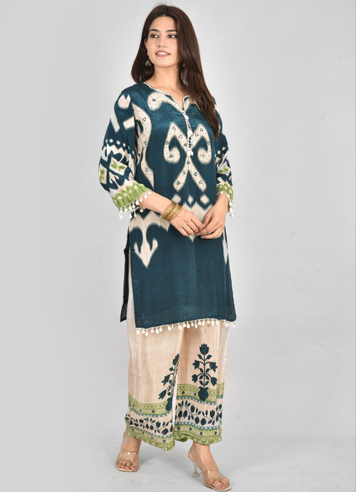 Bkg Digital Print Pure Chinon Suit