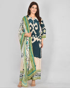 Bkg Digital Print Pure Chinon Suit