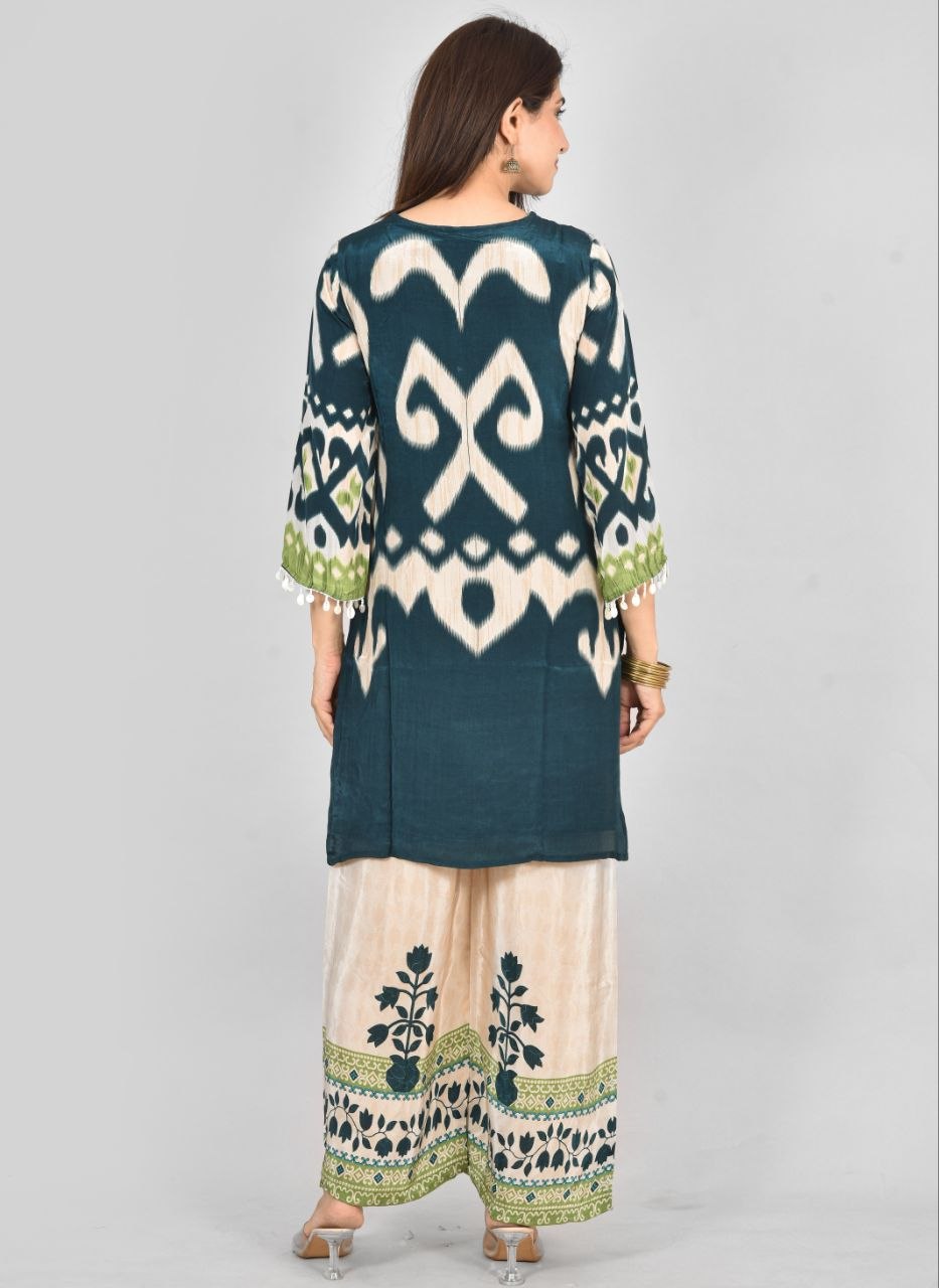 Bkg Digital Print Pure Chinon Suit