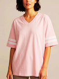 VIV26-203 PNK V Neck T Shirt