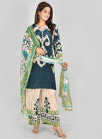 Bkg Digital Print Pure Chinon Suit