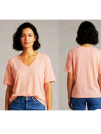 VIV26-217 V Neck Plain T Shirt