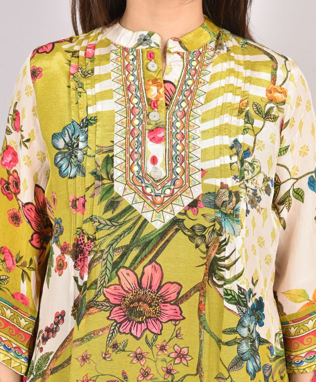 Pg Flora Tussel Chinon Digital Print Suit