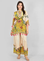 Pg Flora Tussel Chinon Digital Print Suit