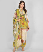 Pg Flora Tussel Chinon Digital Print Suit