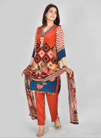 Mustard Codi Chinon Digital Print  Suit