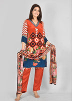 Mustard Codi Chinon Digital Print  Suit