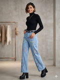 heart straight fit jeans