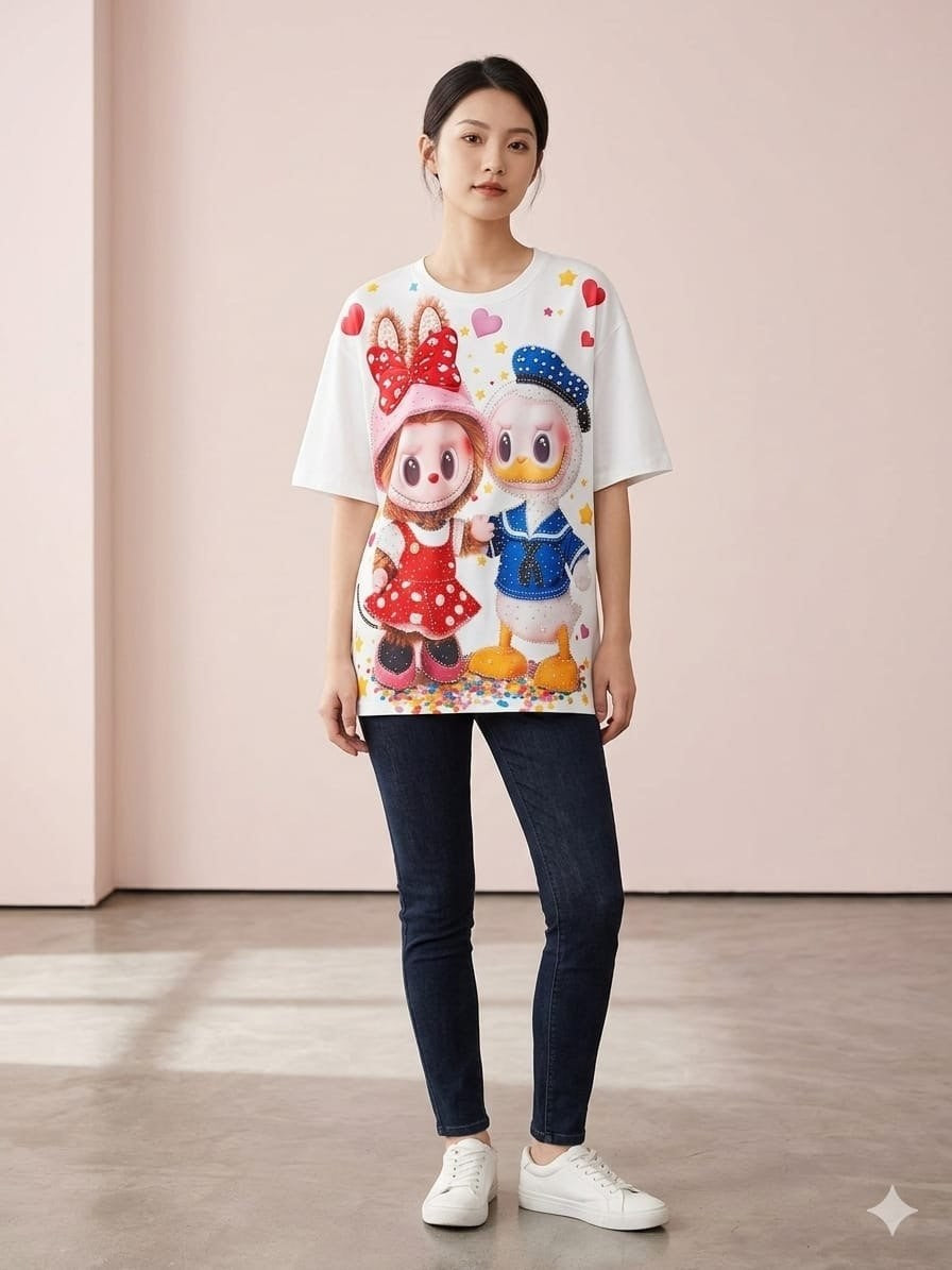 Labubu-2 wht T Shirt