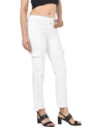 Off white narrowfit side pocket jeans