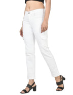 Off white narrowfit side pocket jeans