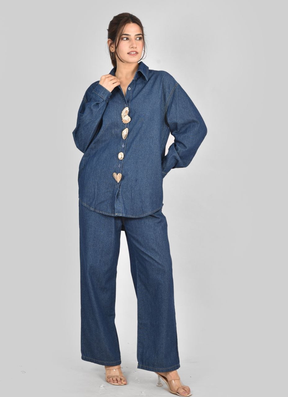 Funky broaches denim co-ord sets