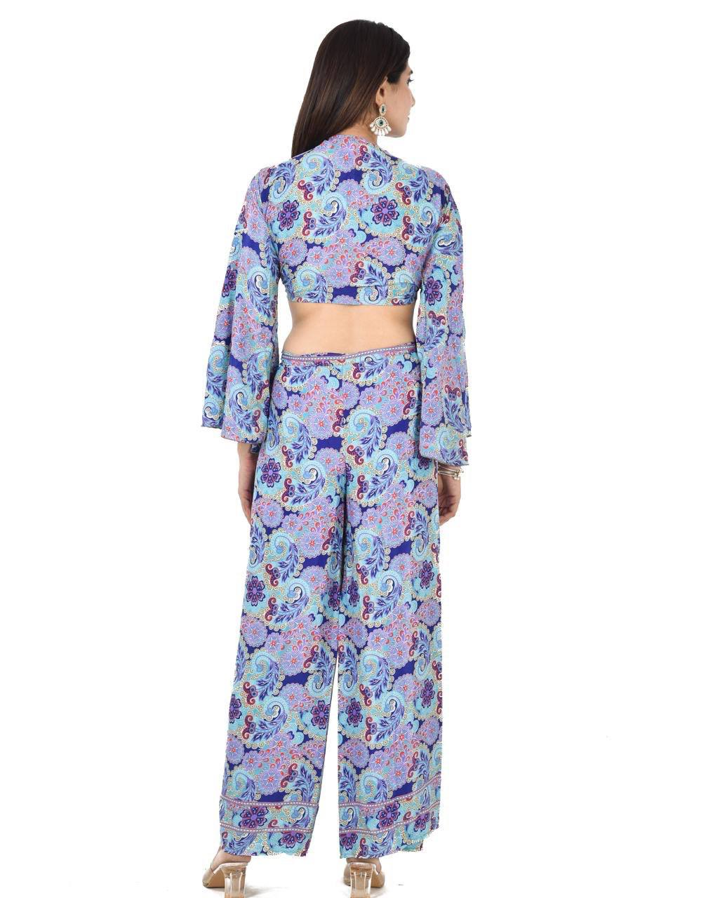 Kelly LAV-BL Tie up co-ord set