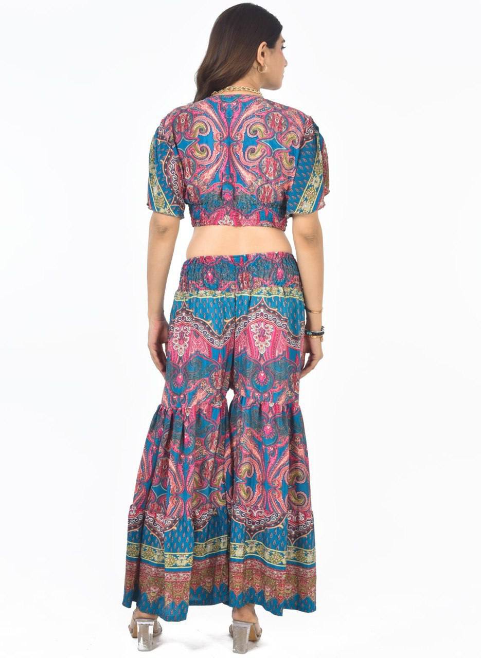 KYLIE PNK SHARARA CO-ORD SET