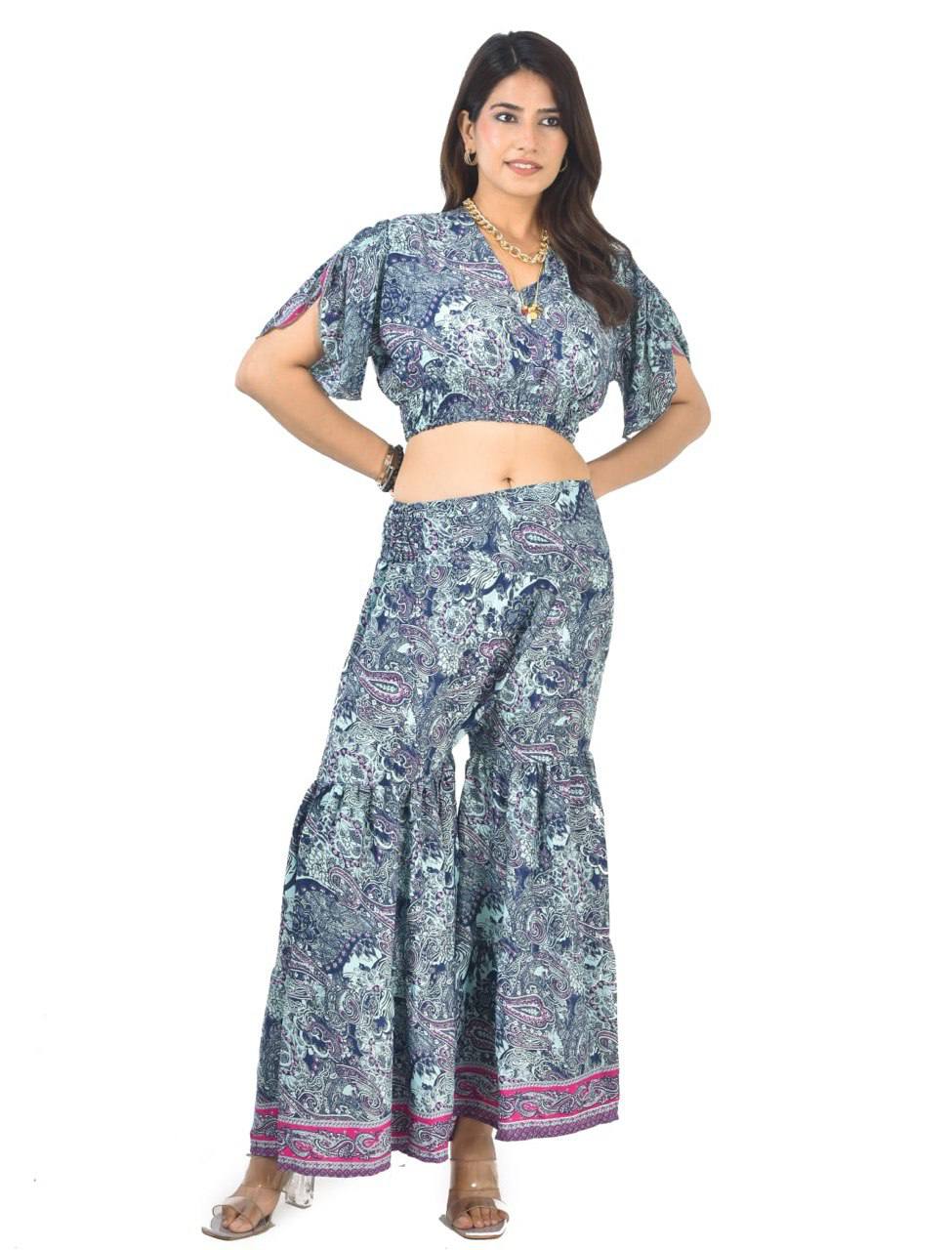 KYLIE CAR SHARARA CO-ORD SET
