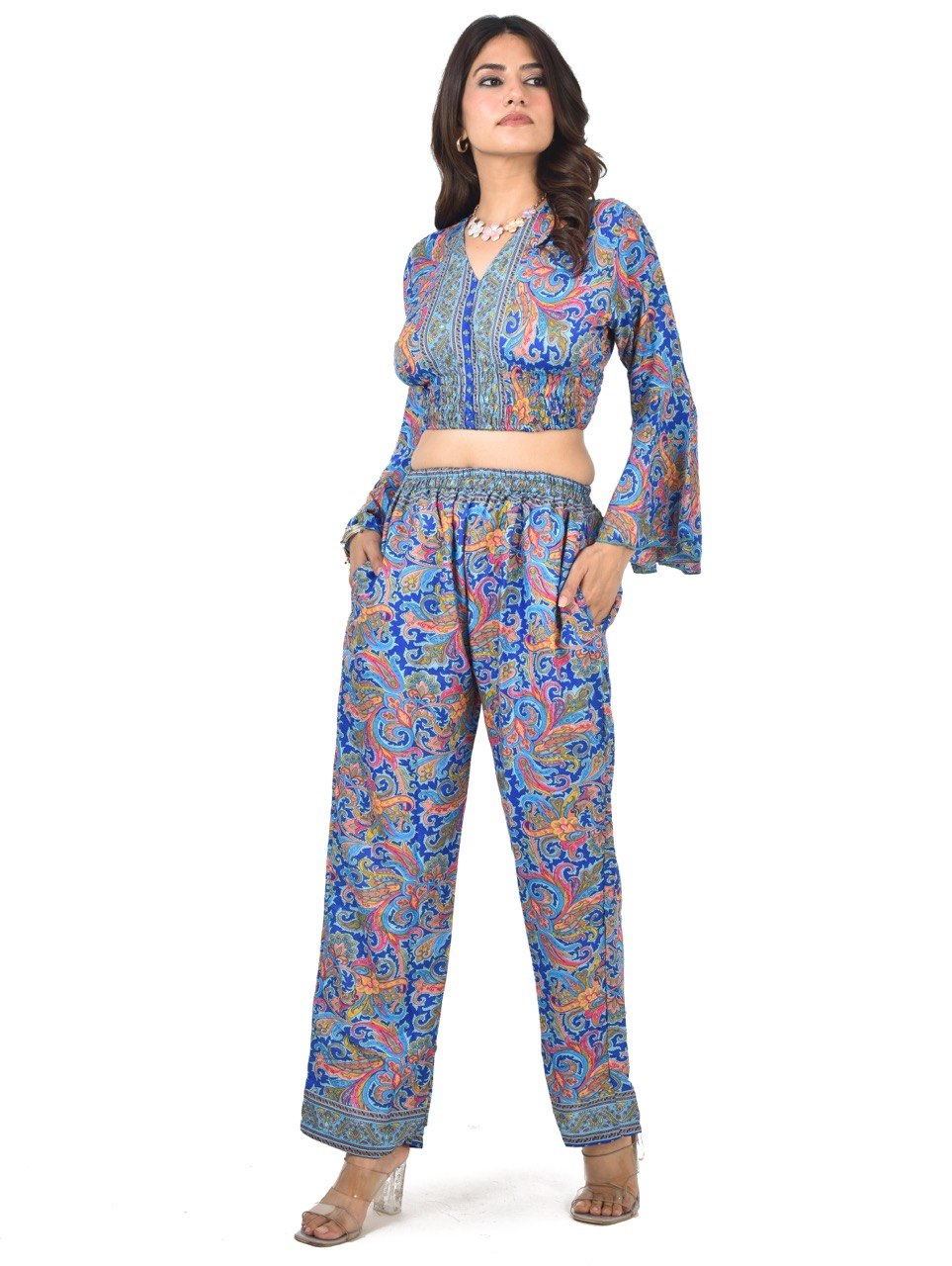 KATE BLU BOBBIN TOP CO-ORD SET