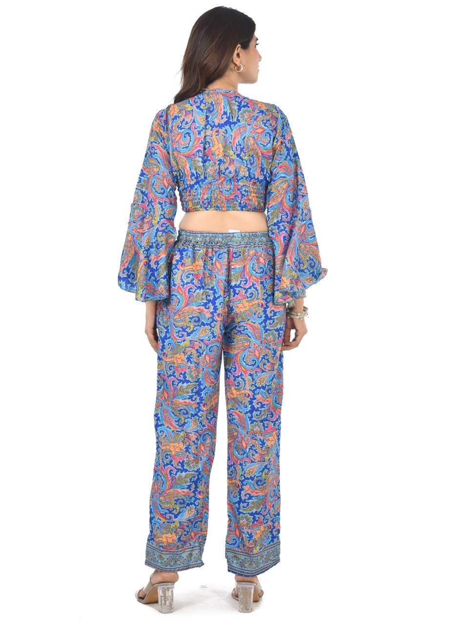 KATE BLU BOBBIN TOP CO-ORD SET