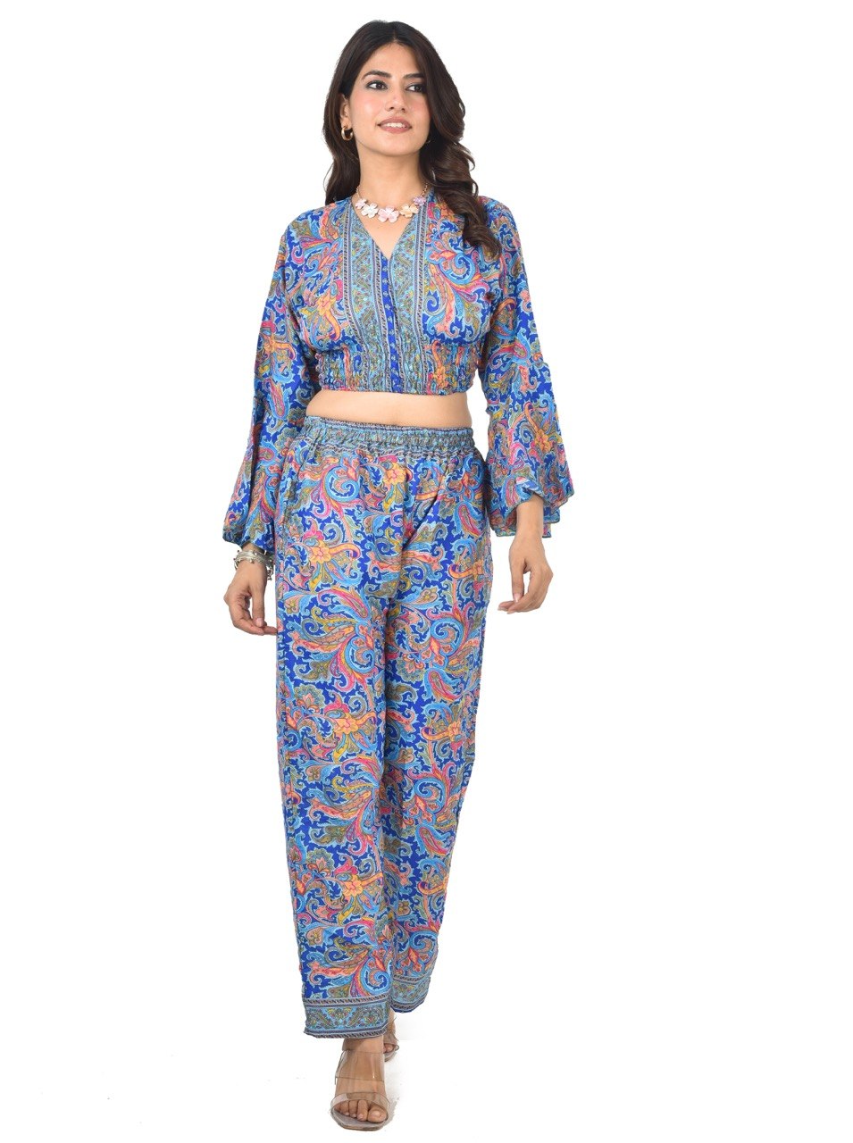 KATE BLU BOBBIN TOP CO-ORD SET