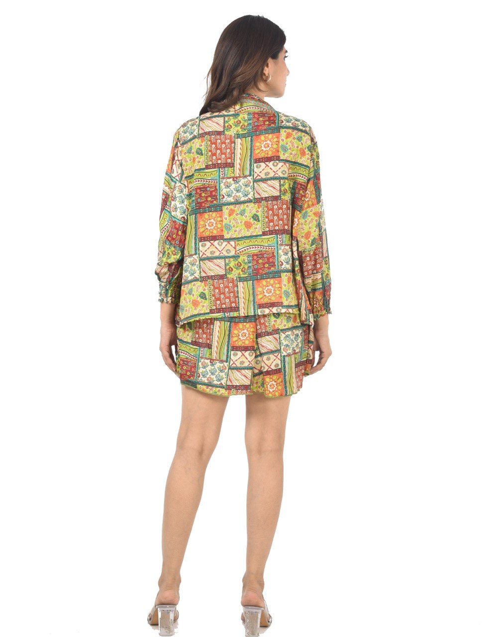 NORA 3-PIECE(GR-R) SHORT CO-ORD SET