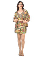 NORA 3-PIECE(GR-R) SHORT CO-ORD SET