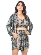NORA 3-PIECE(BK) SHORT CO-ORD SET