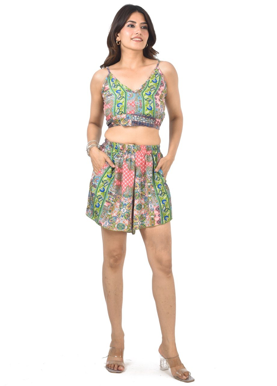 NORA 3-PIECE(P-MU) SHORT CO-ORD SET